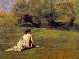 Thomas Eakins Canvas Paintings - An Arcadian